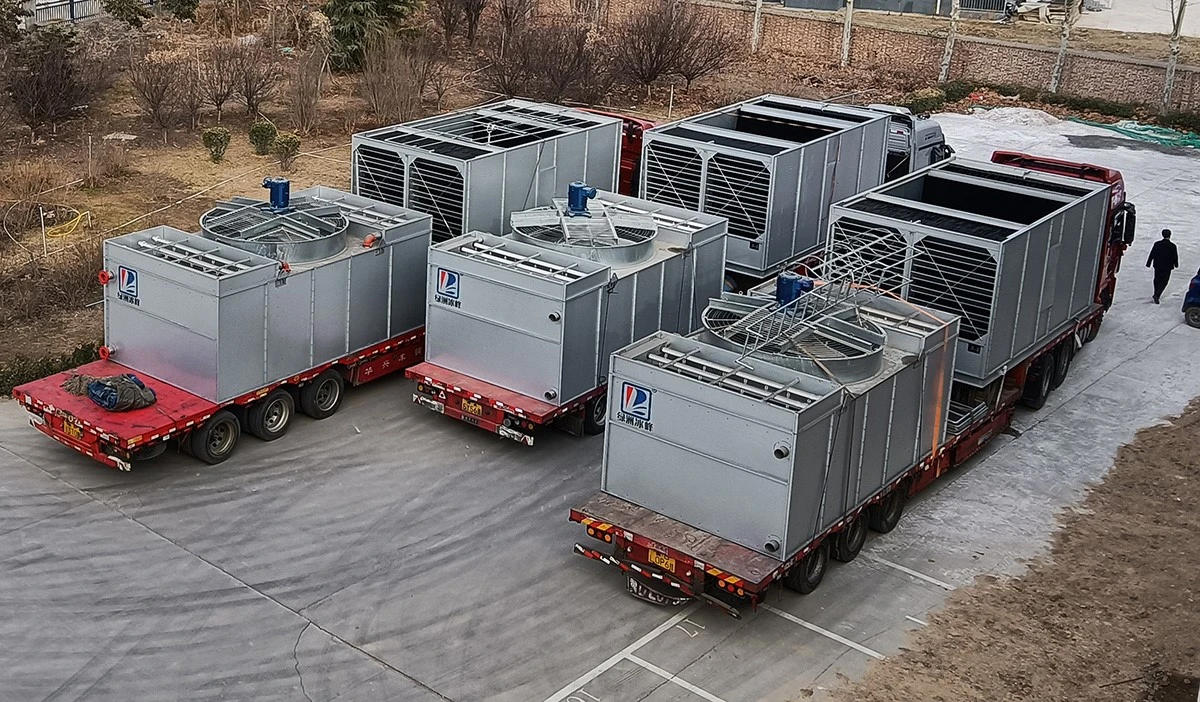Loaded Unit Photographs Closed-Circuit Cooling Tower Ready for Dispatch Loaded Unit Photographs Closed-Circuit Cooling Tower Ready for Dispatch